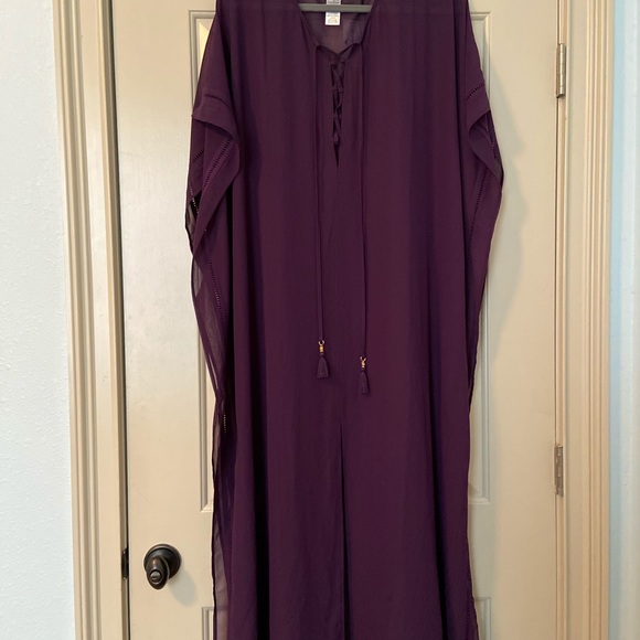 Tommy bahama sheer purple full length coverup - Picture 2 of 6